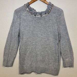 Talbots Glitzy Neckline Sweater Blouse